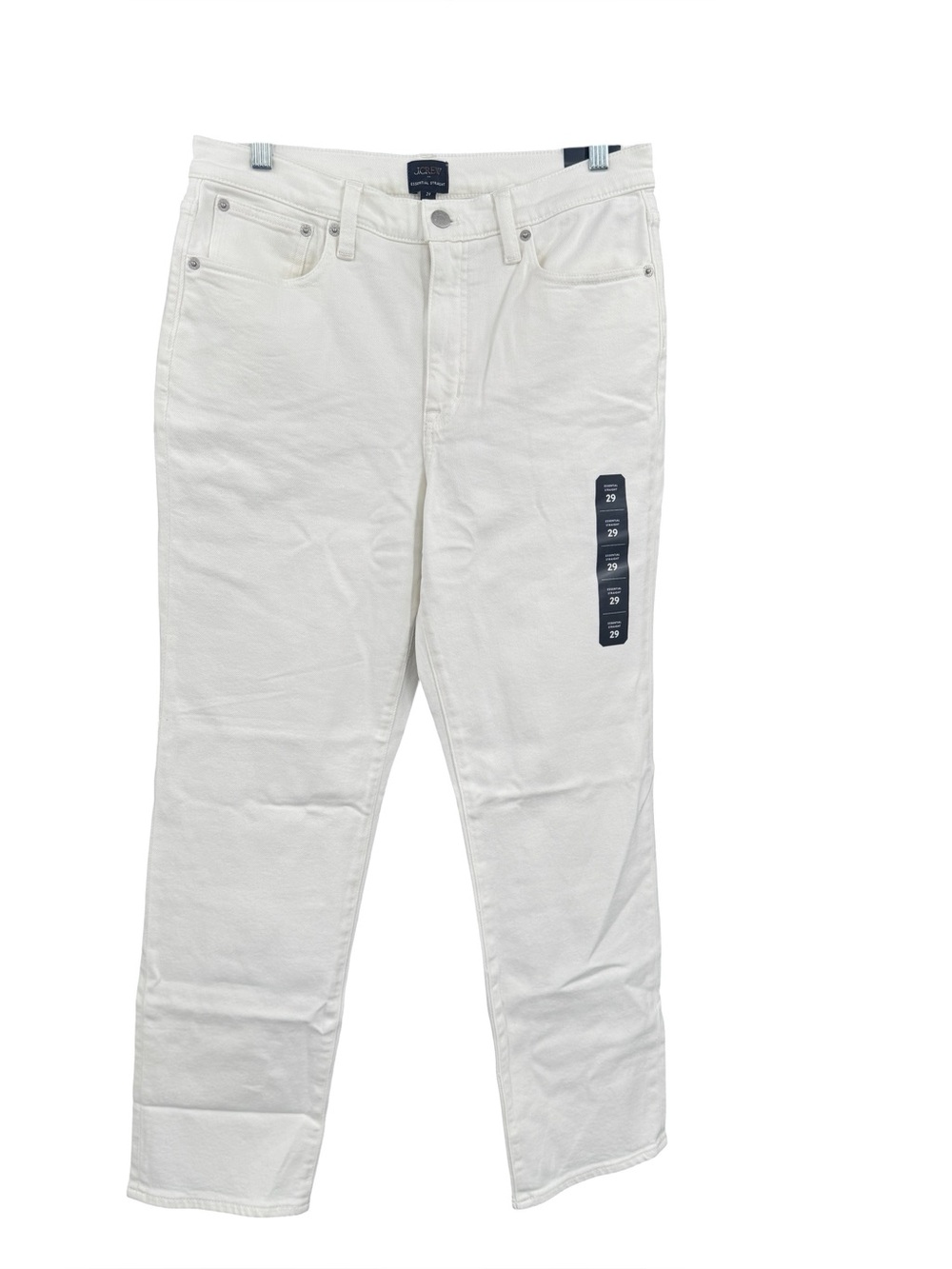 J. Crew Factory Essential Straight White Jean In All-Day Stretch Size 29